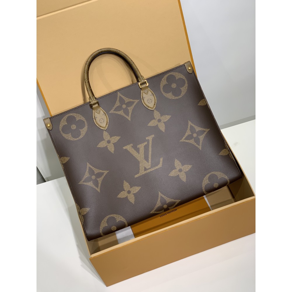 モノグラムバッグ M44576 Onthego ハンドバッグ｜Monogram Giant×Reverse デザイン、ラージサイズ収納と多様な使用シーンに対応する存在感満点の逸品​ 41×34×19cm