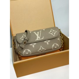 モノグラムバッグ M82211 グレーブラウン Wallet on Chain Ivy ハンドバッグ｜Monogram Empreinte 圧紋レザー ×3way 背負け、収納性抜群のファッションと実用両立の逸品​ 23.5×12×4.3cm