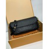 モノグラムバッグ M82154 黒 全鋼 Wallet on Chain Ivy ハンドバッグ｜Monogram Empreinte 圧印レザー ×3way 背負け、財布機能付きで収納性抜群の実用ファッションアイテム​ 23.5×12×4.3cm