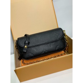 モノグラムバッグ M82154 黒 全鋼 Wallet on Chain Ivy ハンドバッグ｜Monogram Empreinte 圧印レザー ×3way 背負け、財布機能付きで収納性抜群の実用ファッションアイテム​ 23.5×12×4.3cm