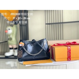 ルイ・ヴィトン バッグ 163c01 チップ搭載 特級フルセット【全鋼ハードウェア・正規革】M12888 ブラック イタリア A 级レザー モノグラムバッグ